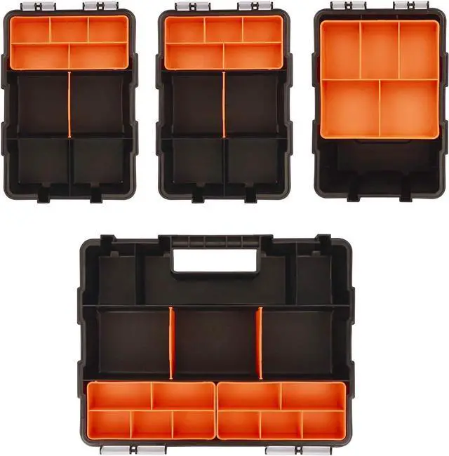 Alt view image 3 of 7 - Makitoyo MP009 Hardware & Parts Organizers Versatile and Durable Storage Toolbox, 4PCS Set