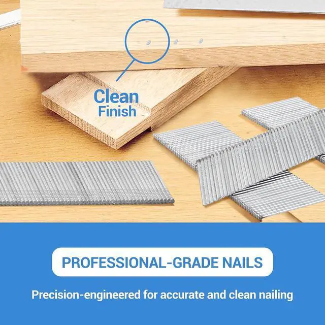 Alt view image 5 of 6 - meite 16 Gauge Finish Nails 2-1/2 Inch 20° Angled Galvanized 20,000PCS