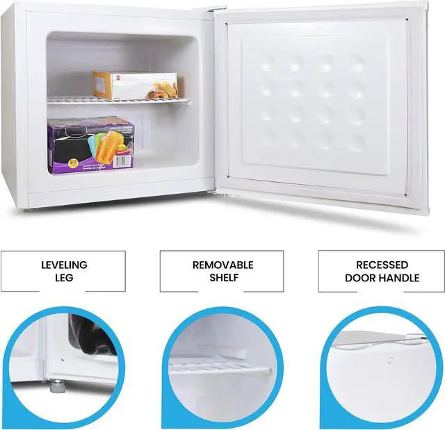 Alt view image 4 of 7 - Koolatron 1.2 Cubic Feet Capacity White Upright freezer - 1 wired shelf, Garage Ready, Meat Storage, Manual Defrost, Space Saving, Congelador For Home, Apartment, Basement, Dorm, Room