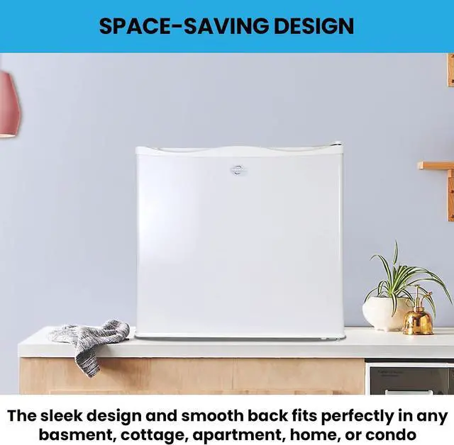 Alt view image 6 of 7 - Koolatron 1.2 Cubic Feet Capacity White Upright freezer - 1 wired shelf, Garage Ready, Meat Storage, Manual Defrost, Space Saving, Congelador For Home, Apartment, Basement, Dorm, Room