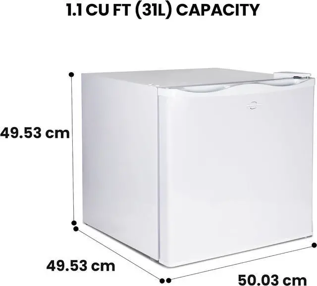 Alt view image 7 of 7 - Koolatron 1.2 Cubic Feet Capacity White Upright freezer - 1 wired shelf, Garage Ready, Meat Storage, Manual Defrost, Space Saving, Congelador For Home, Apartment, Basement, Dorm, Room