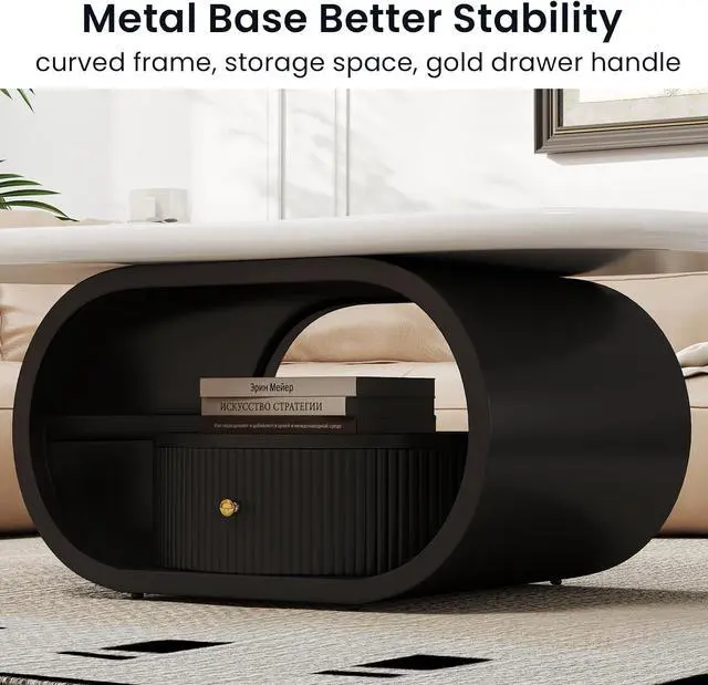 Alt view image 6 of 7 - COSVALVE Cloud Coffee Table with Storage Drawer, Side Table for Living Room