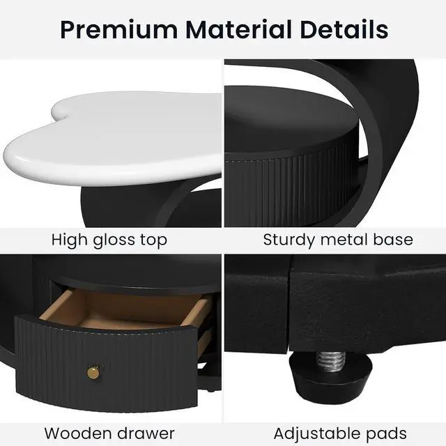 Alt view image 7 of 7 - COSVALVE Cloud Coffee Table with Storage Drawer, Side Table for Living Room