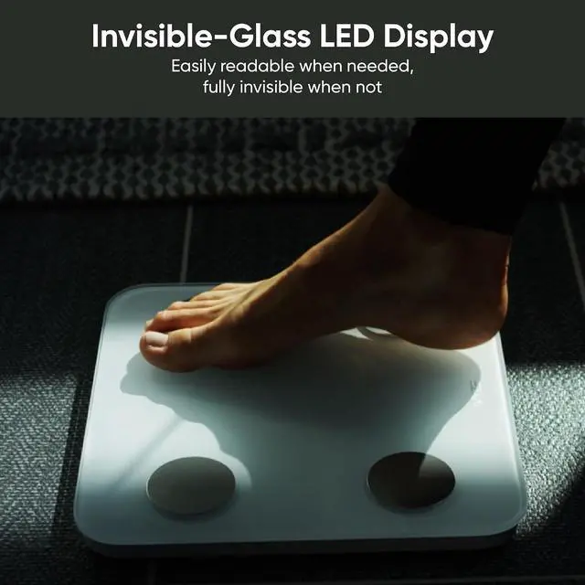 Alt view image 5 of 7 - Wyze Scale S Smart Scale for Body Weight & Fat, Bluetooth, 400 lb, White