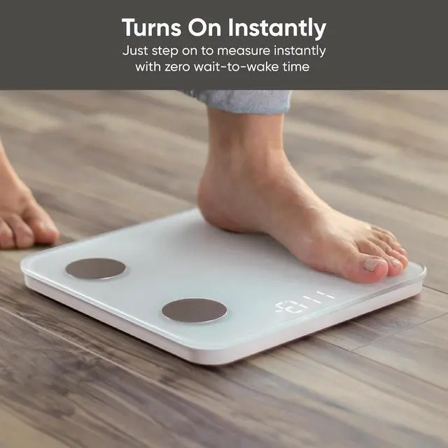 Alt view image 7 of 7 - Wyze Scale S Smart Scale for Body Weight & Fat, Bluetooth, 400 lb, White