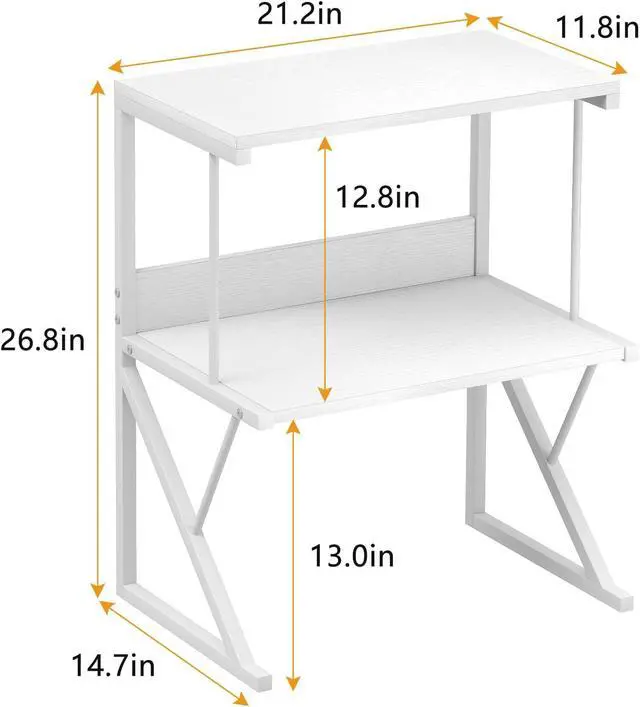 Alt view image 3 of 7 - aboxoo Printer Stand for Desk to Save Space, Metal+Wood for Home Office