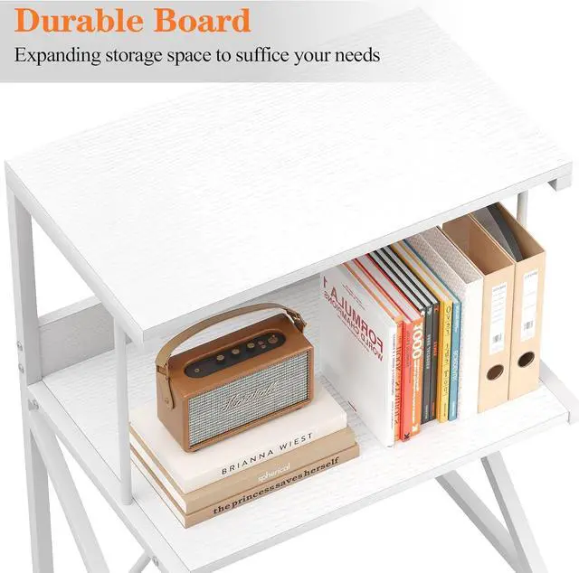 Alt view image 5 of 7 - aboxoo Printer Stand for Desk to Save Space, Metal+Wood for Home Office