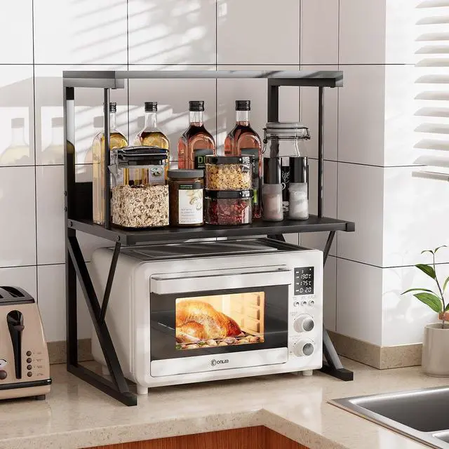 Alt view image 7 of 7 - aboxoo Printer Stand for Desk to Save Space, Metal+Wood for Home Office