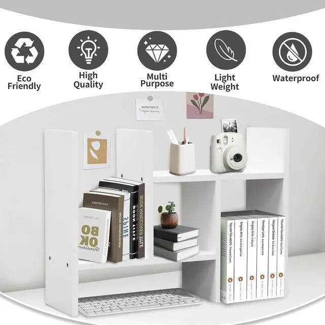 Alt view image 3 of 7 - MASAKA B&W Adjustable Stackable Office Supplies Desk Organizer