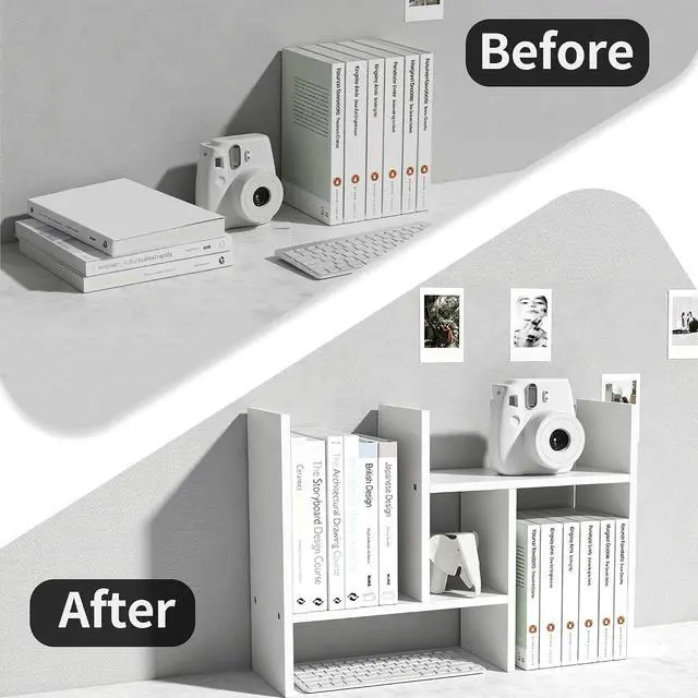 Alt view image 5 of 7 - MASAKA B&W Adjustable Stackable Office Supplies Desk Organizer