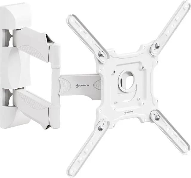 Main image of ONKRON Full Motion TV Wall Mount 32-65", 77 lbs, max VESA 400x400, White