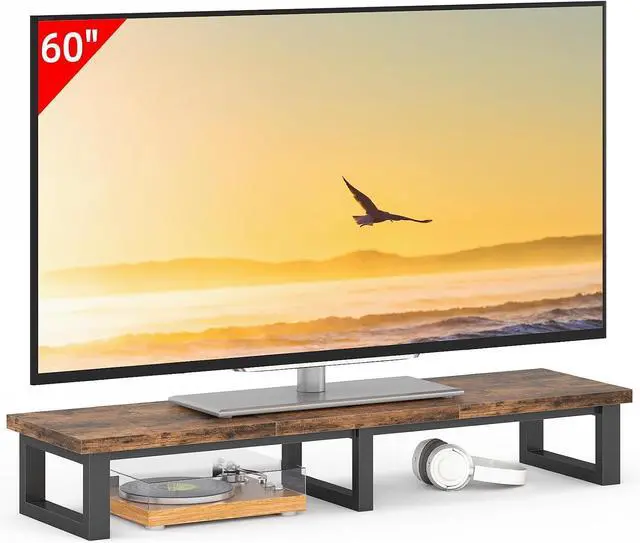 Main image of YAOHUOO 45" Large TV Riser for 32-60 inch TV, TV Riser Stand Shelf,Brown