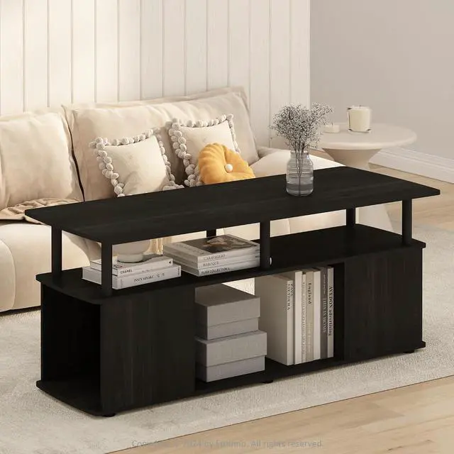 Alt view image 3 of 6 - Furinno JAYA TV Stand for TVs up to 50 Inch with Open Storage, Blackwood