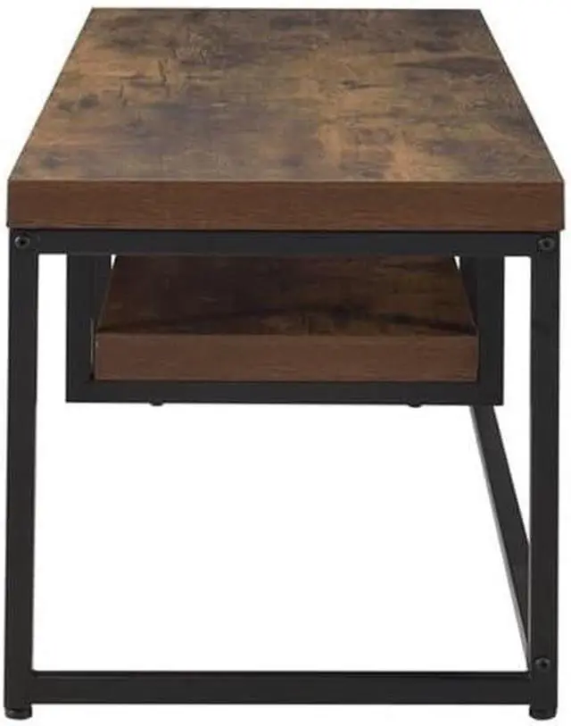 Alt view image 3 of 4 - Acme Furniture Bob TV Stand Weathered Oak & Black, Brown, 47" (91780)
