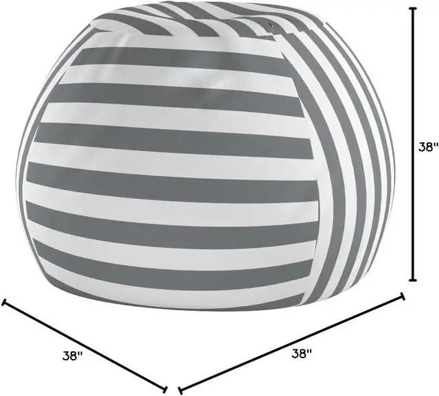 Alt view image 7 of 7 - WEKAPO Stuffed Animal Storage Bean Bag Chair Cover for Kids