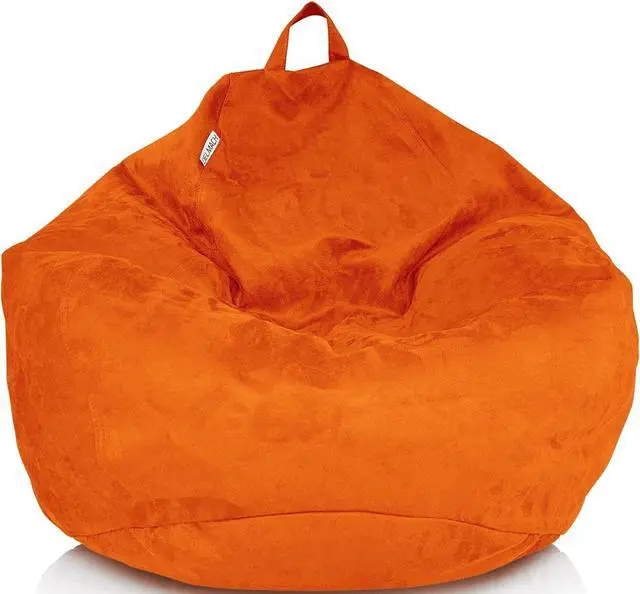 Main image of Bean Bag Stuffed Animal Storage Chair Cover (No Filler) for Kids and Adults. Extra Large Bird's Nest Beanbag Soft Premium (Orange, 3 ft (Cover Only))