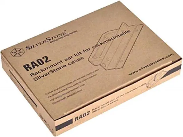 Alt view image 4 of 4 - Silverstone Tek Rackmount Ear Kit for HTPC/Desktop Cases RA02B (Black)
