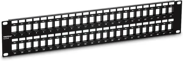 Main image of TRENDnet 48-Port Blank Keystone 2U HD Patch Panel, TC-KP48