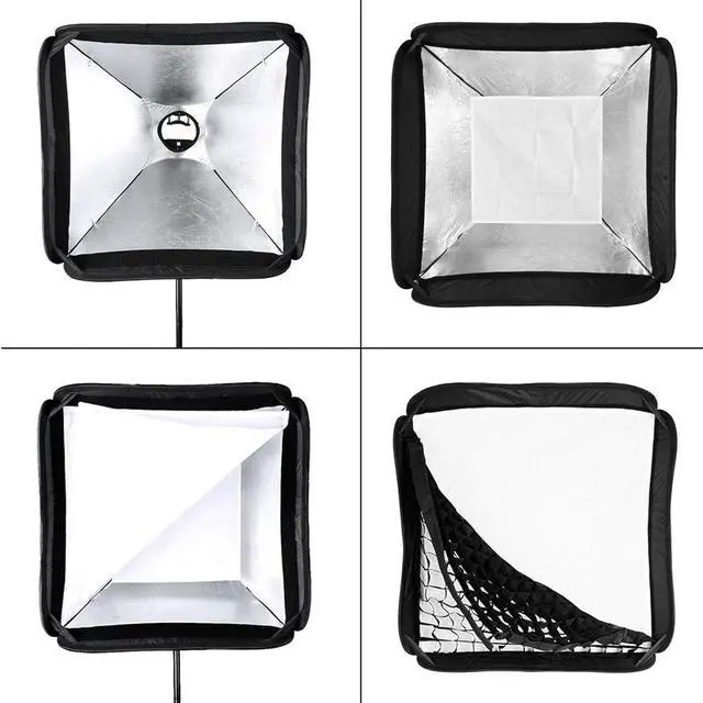 Alt view image 3 of 7 - Godox Softbox 32"x32"/80x80cm with Grid, S2 S-Type Speedlite Bracket & Bag
