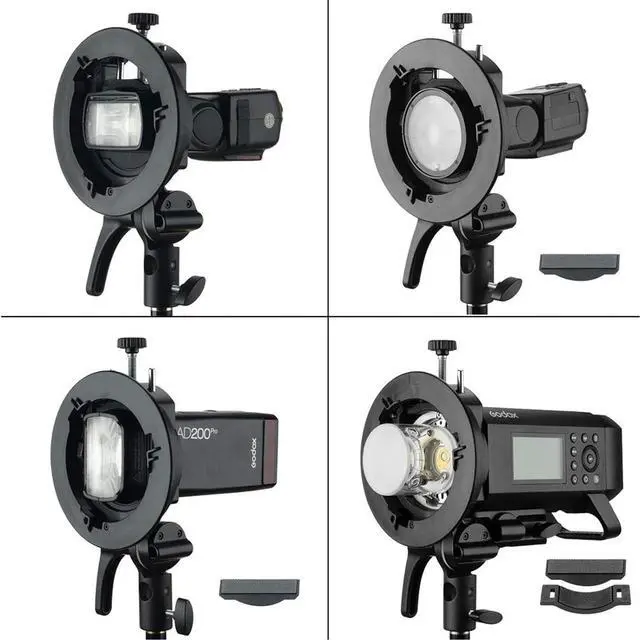 Alt view image 5 of 7 - Godox Softbox 32"x32"/80x80cm with Grid, S2 S-Type Speedlite Bracket & Bag