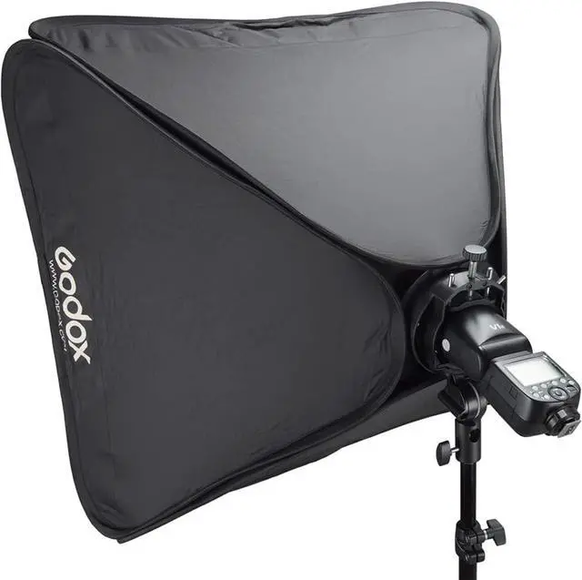 Alt view image 7 of 7 - Godox Softbox 32"x32"/80x80cm with Grid, S2 S-Type Speedlite Bracket & Bag