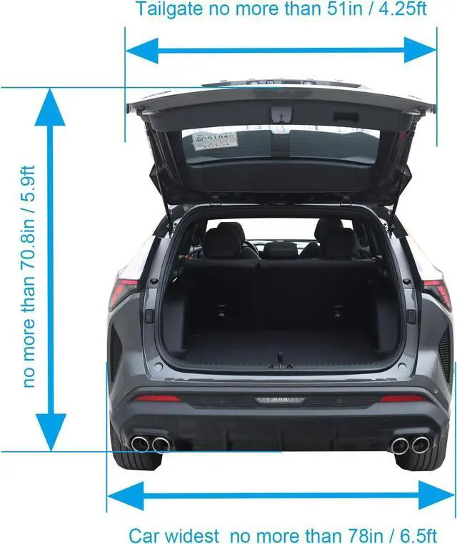 Alt view image 4 of 7 - SUV Tailgate Tent with Awning, 2-Person Hatchback Tent for Camping