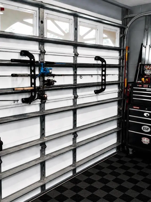 Main image of Cobra Storage Garage Door Storage Rack - 21" Black ABS Plastic Fishing Rod Holder - Ultimate Garage Organization for Fishing Gear and Equipment, Saltwater Fishing Gear (1 Pack)