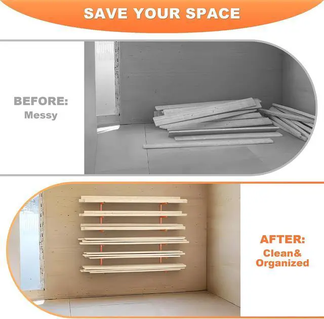 Alt view image 6 of 7 - Ultrawall Lumber Storage Rack, Wall Mount Wood Storage Racks