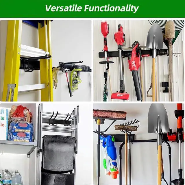 Alt view image 4 of 7 - PIYILO 48 in Garage Tool Organizer Wall Mount, Adjustable Tool Storage Rack