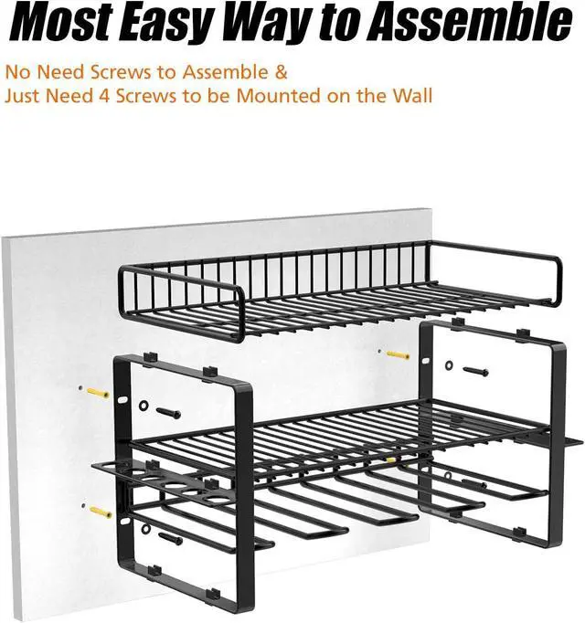 Alt view image 4 of 7 - Power Tool Organizer Holder - Wall Mount Style for Power Tool Drill as Heavy Duty Tool Shelf & Tool Rack with Compact Packed with Color Box, Great Gift for Man