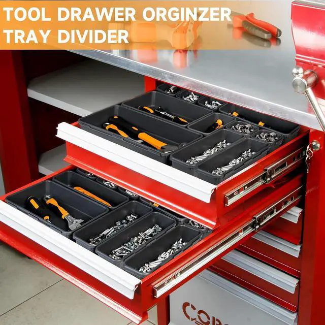 Alt view image 3 of 7 - Tool Box Organizer Tray, 60 PCS & 5 Sizes, Black