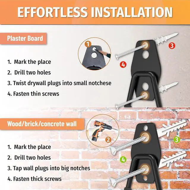 Alt view image 6 of 7 - HUHOLE 14PC Garage Hooks Heavy Duty, Utility Garage Storage Hooks, Wall Mount Garage Hooks with Anti-Slip Coating for Hanging Ropes, Bikes, Ladders and Bulk Items.