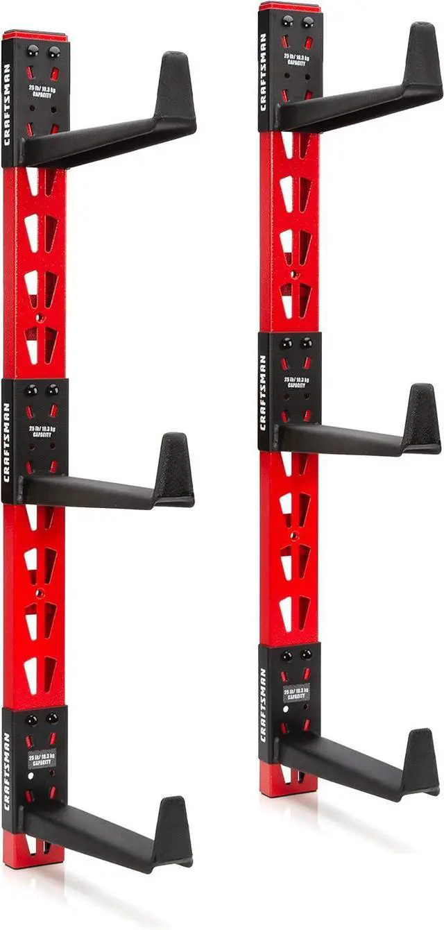 Main image of CRAFTSMAN 6-Arm, 10-Inch Deep Cantilever Rack Workshop for Wood, Lumber or Pipe Storage System, Arms Feature Anti-Marring Rubberized Coating and Roll Stops, 150-pound Capacity