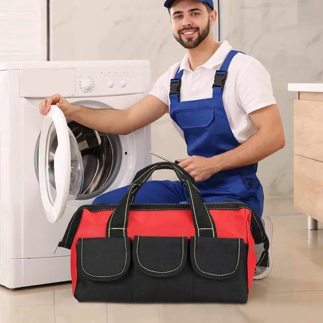 Alt view image 5 of 6 - Silkfly 6 Pack Tool Bag for Men, 16 Inch, Blue Red Yellow