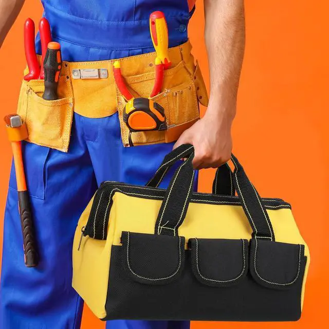 Alt view image 6 of 6 - Silkfly 6 Pack Tool Bag for Men, 16 Inch, Blue Red Yellow