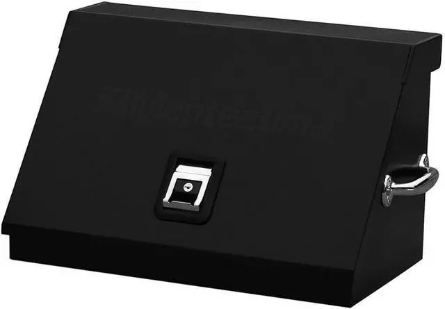 Alt view image 3 of 7 - Montezuma SM200B 22.5-Inch Portable TRIANGLE Toolbox Heavy-Duty Steel Construction Metric and SAE Storage Chest Weather-Resistant Toolbox Lock and Latching System