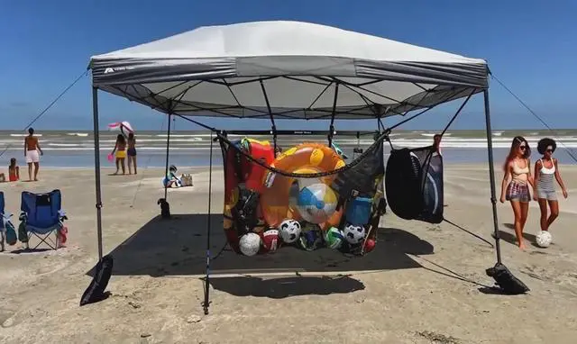 Alt view image 2 of 7 - Campsite & Pool Organizer, Extra-Large Outdoor Mesh Storage Bag