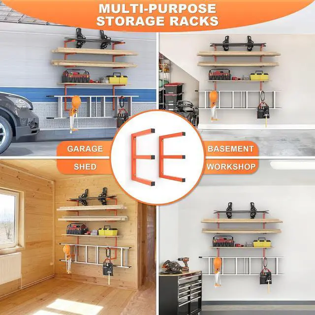 Alt view image 4 of 7 - Ultrawall Lumber Storage Rack, Wall Mount Wood Storage Racks