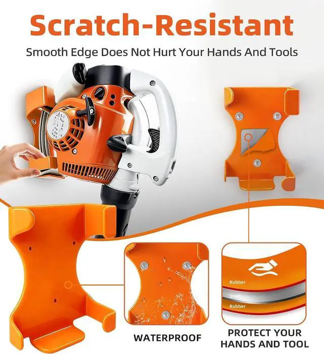 Alt view image 3 of 6 - Leaf Blower Hanger, 1 Pack Upgrade Handheld Blower Rack for Garage Wall