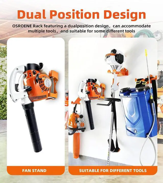 Alt view image 5 of 6 - Leaf Blower Hanger, 1 Pack Upgrade Handheld Blower Rack for Garage Wall