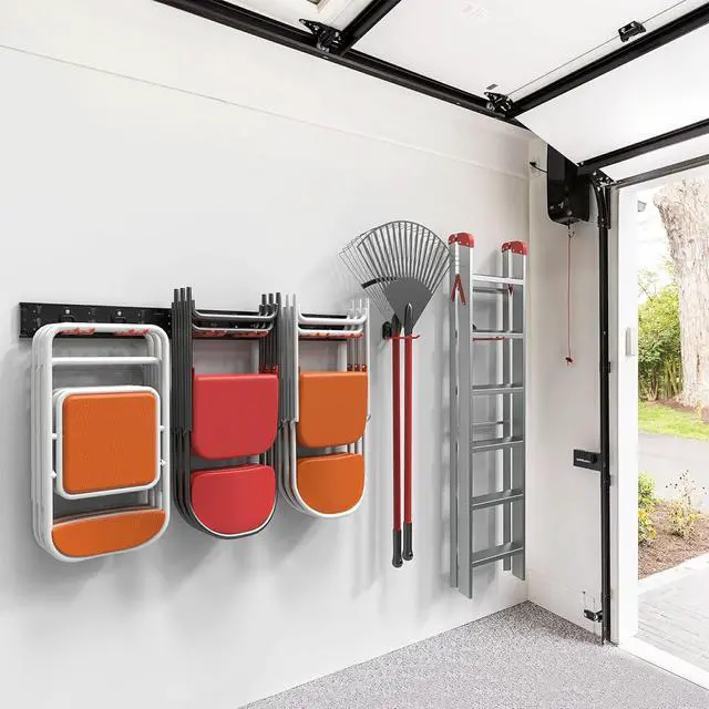 Alt view image 2 of 6 - Wallmaster Wall Mount Garage Tool Storage Rack Folding Chair Hangers
