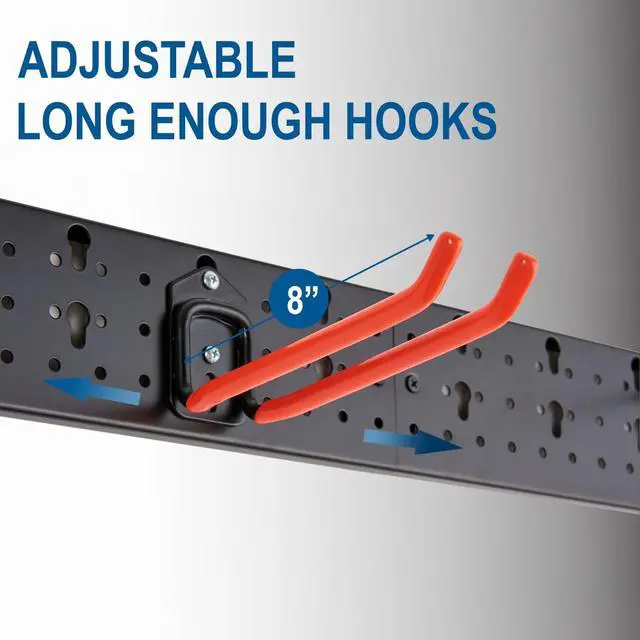 Alt view image 3 of 6 - Wallmaster Wall Mount Garage Tool Storage Rack Folding Chair Hangers
