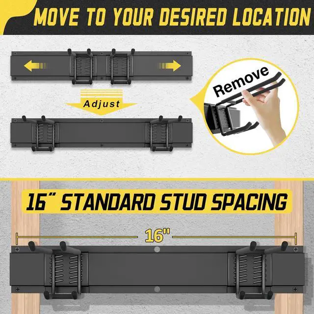 Alt view image 2 of 7 - klasit Garage Wall Organizer,15Pack Carries 675 lbs,Garden Tool Organizer