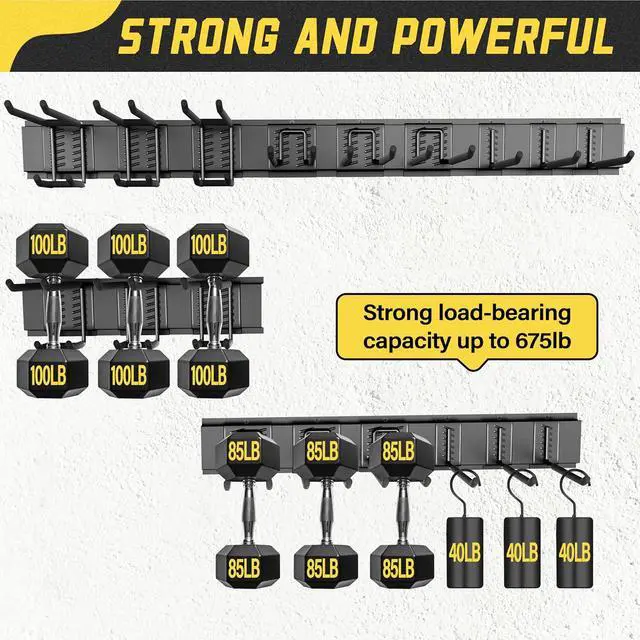 Alt view image 7 of 7 - klasit Garage Wall Organizer,15Pack Carries 675 lbs,Garden Tool Organizer