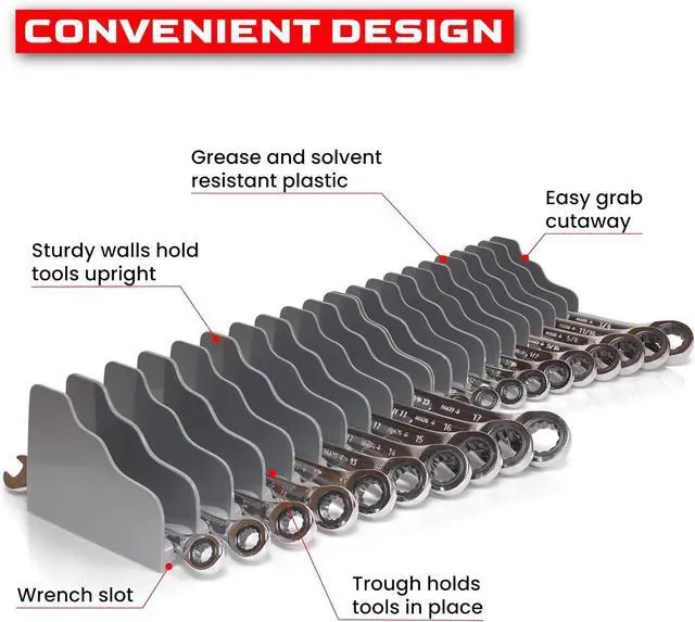 Alt view image 5 of 6 - Plier and Wrench Organizer Rack (2 Pack)