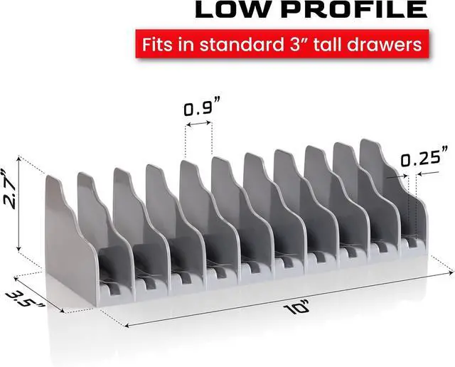 Alt view image 6 of 6 - Plier and Wrench Organizer Rack (2 Pack)