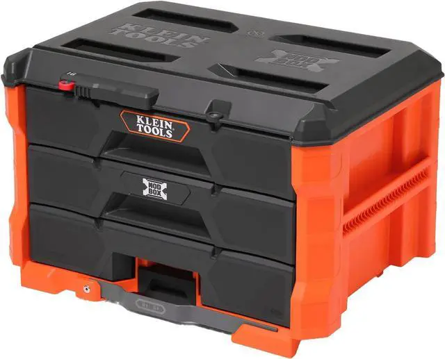 Main image of Klein Tools 54823MB MODbox 3-Drawer Tool Box Organizer, Heavy-Duty Tool Storage, Stackable Module, 50-Pound Capacity