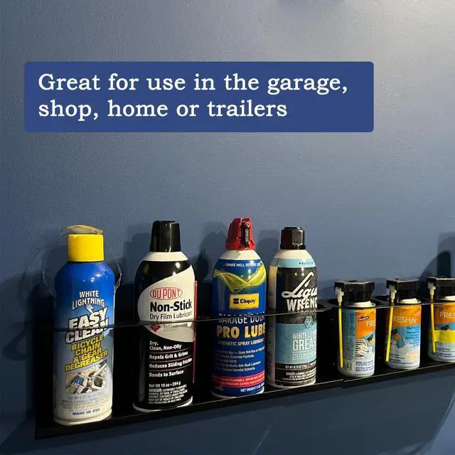 Alt view image 5 of 6 - Spray Can Holder Organizer Aerosol Can Rack Wall Mount Spray Paint Storage Fit For Garage And Workspace (Pack of 2)