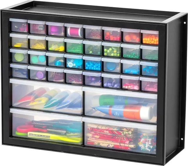 Main image of IRIS USA 36-Drawer Storage Cabinet, Garage Tool Screws, Made in USA, Black