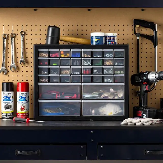 Alt view image 2 of 7 - IRIS USA 36-Drawer Storage Cabinet, Garage Tool Screws, Made in USA, Black